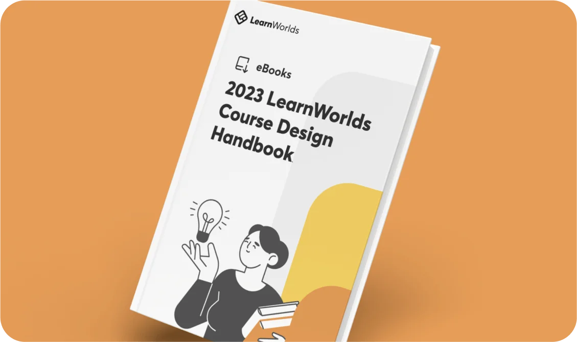 Book cover: illustrated person holds a glowing lightbulb and a stack of books, tilted on a warm orange background.