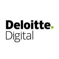 Corporate logo displays the text "Deloitte Digital" (bold "Deloitte" with a small green dot) stacked above lighter "Digital", set on a plain white...