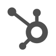 Gray circular hub sits centered, its three radiating spokes ending in small circles; resembles a stylized network node or sprocket against a plain...