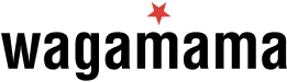 A black cursive logo word centered (object), static; a small red five-pointed star floats above it (action), on a plain white background (context).