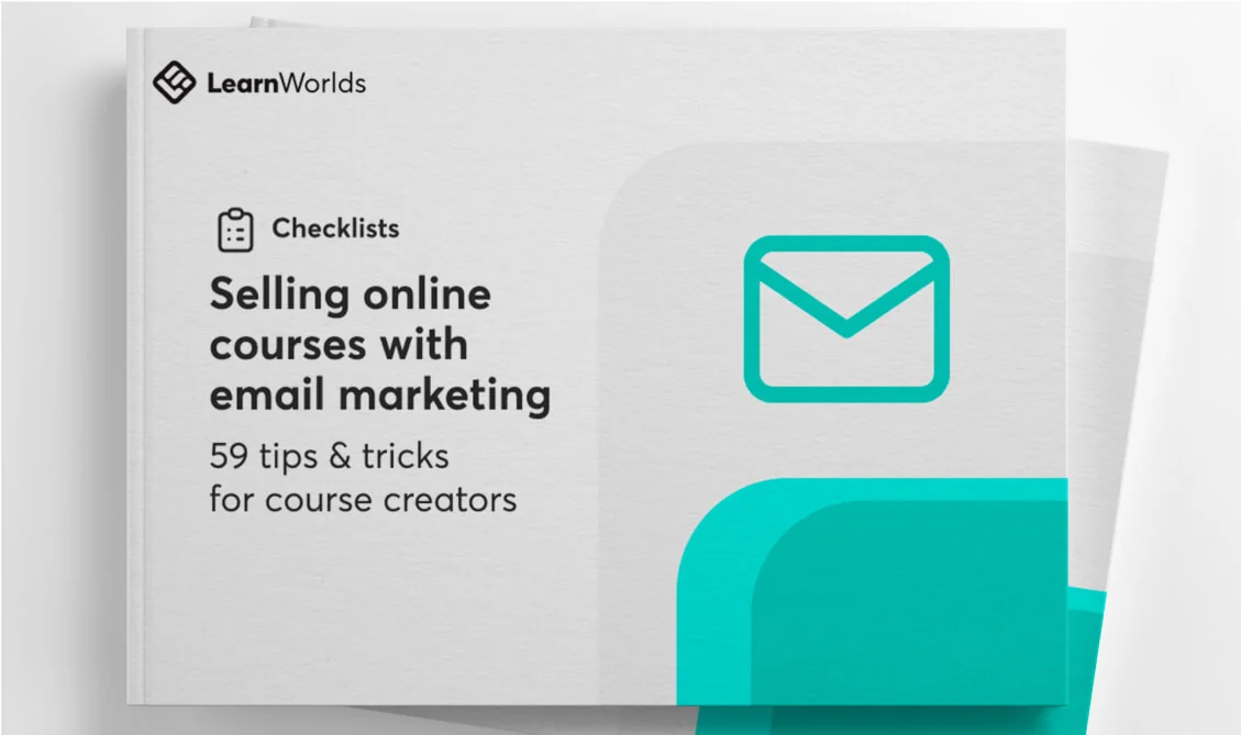 Transcription: LearnWorlds Checklists Build your customer training program A super handy checklist for stress-free planning Booklet cover shows a...
