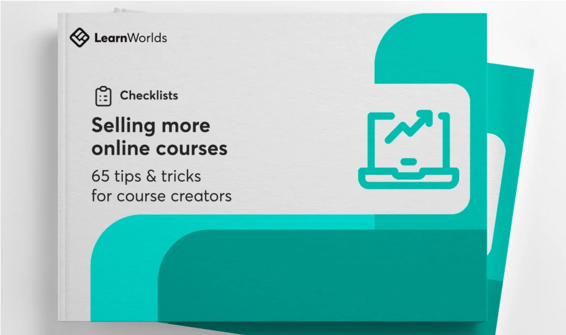 Transcription: LearnWorlds Checklists Build your customer training program A super handy checklist for stress-free planning Booklet cover shows a...