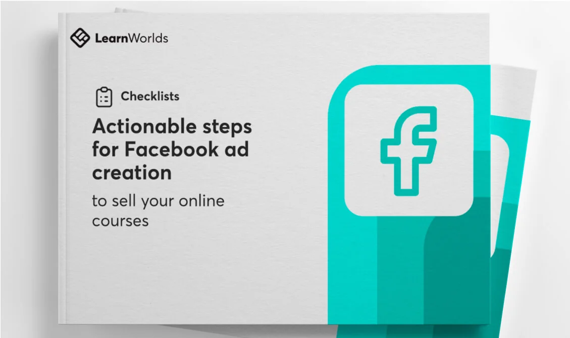 Transcription: LearnWorlds Checklists Build your customer training program A super handy checklist for stress-free planning Booklet cover shows a...